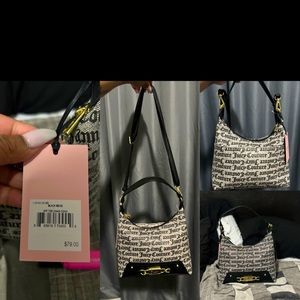 Black small/medium juicy couture purse with long and short strap